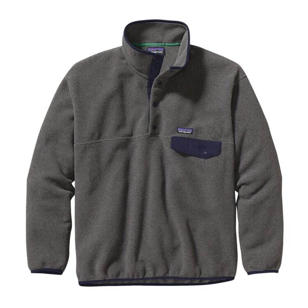 Patagonia grey synchilla fleece pullover